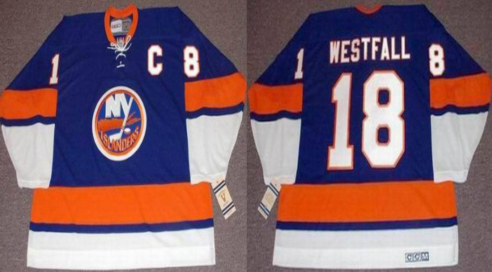 2019 Men New York Islanders #18 Westfall blue CCM NHL jersey